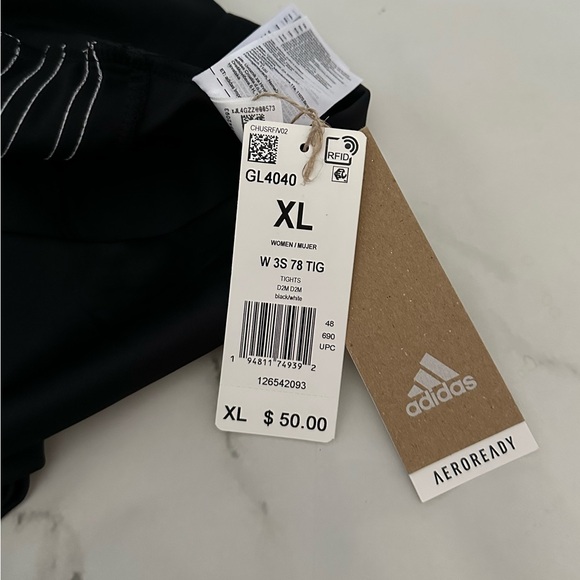 Adias Aeroready classic 3-stripe active leggings (NWT) - Picture 12 of 16